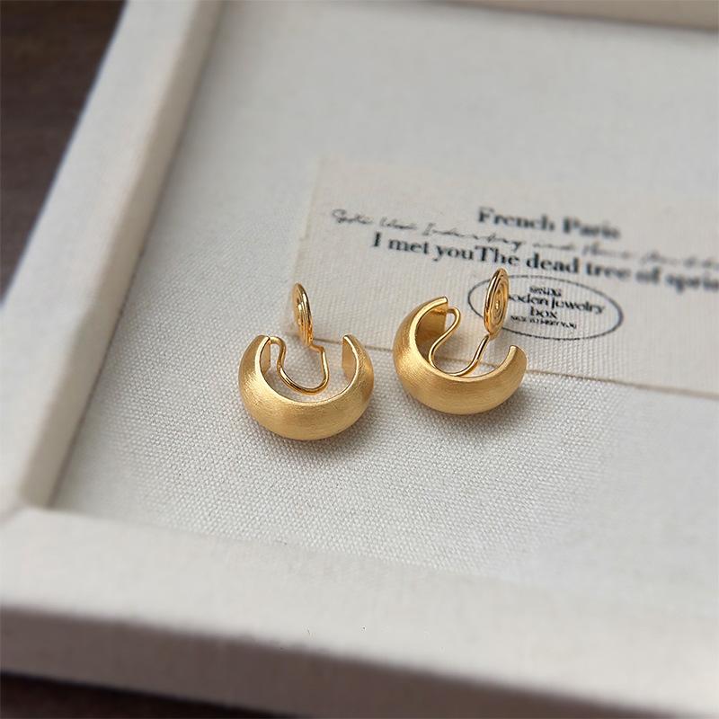 Матовые металлические C-образные клипсы на хрящ без прокола для женщин, девушек, простые, с темпераментом, модные ювелирные изделия, подарки