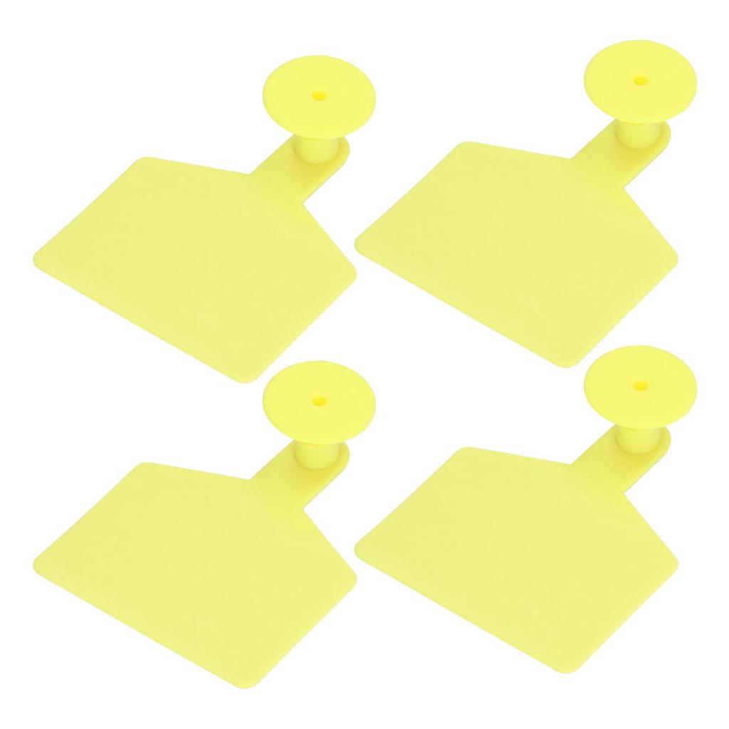 100 Set Blank Cattle Ear Tag Large Yellow Animal Identification Livestock Handling Supplies