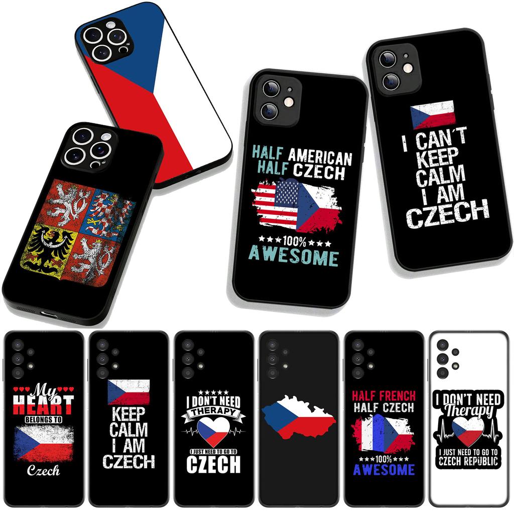 Cover for Samsung Galaxy A36 A17 A26 A07 A35 A54 A53 A13 A33 A34 S8 S9 S20 S21 FE S10 Plus Phone Case The Czech Republic Flag