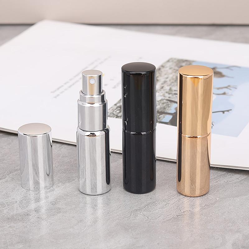 10Ml Portable Uv Glass Refillable Perfume Bottle With Aluminum Atomizer Spray Bottles Sample Empty Containers