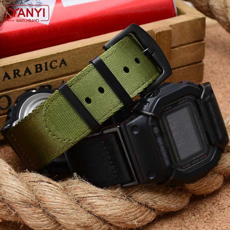 Нейлоновый ремешок для часов, адаптер из нержавеющей стали 22 мм, 16 мм для Casio G-Shock GA-110/100/120 GD-100 DW-5600 5610, разъем ремешка для часов