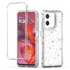 For Motorola Moto G05 4G/E15 4G Case Clear Acrylic TPU Hybrid Phone Cover with Laser-printed Film