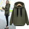 Loose Top Coat Long Sleeve Hooded Pullover Large Plush Thickened Sweater Middle Long Sweater Funny European Style Top Hooded Women