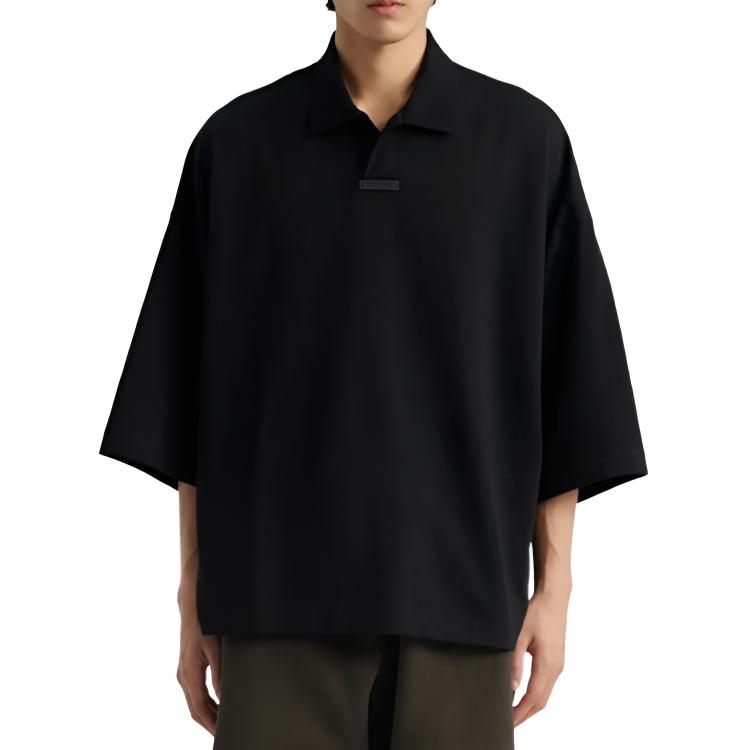Fear of God Essentials Пике Поло Черный Мужские Топы 125BT244330F