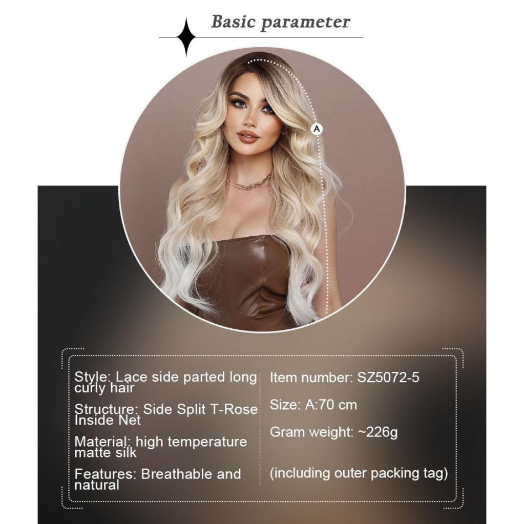 Т-образные парики на шнурке, шампанское, золото, подчеркивающие волны, боковые точки, парики на шнуровке, полный головной убор