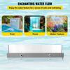 Fountain Spillway 36.2x3.2x8.1 Inch, Pool Waterfall Fountain 17 Colors Led, Pool Water Fall Kit With Remote, Pool Spillway Solid Acrylic Pool