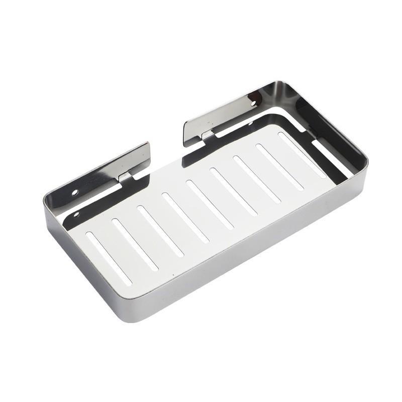 Stainless Steel No-Drilling Soap Holder, Bathroom Shower Soap Dish with Drainage, Hotel Style Rustproof Wall Mount Rack