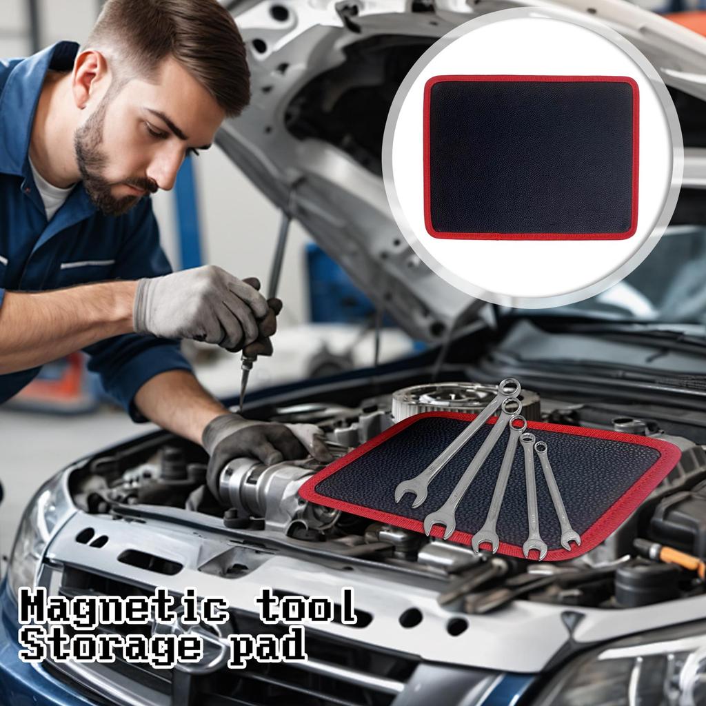 Магнитный коврик для инструментов, Магнитный коврик для хранения инструментов, Черно-зеленый магнитный всасывающий кожаный коврик