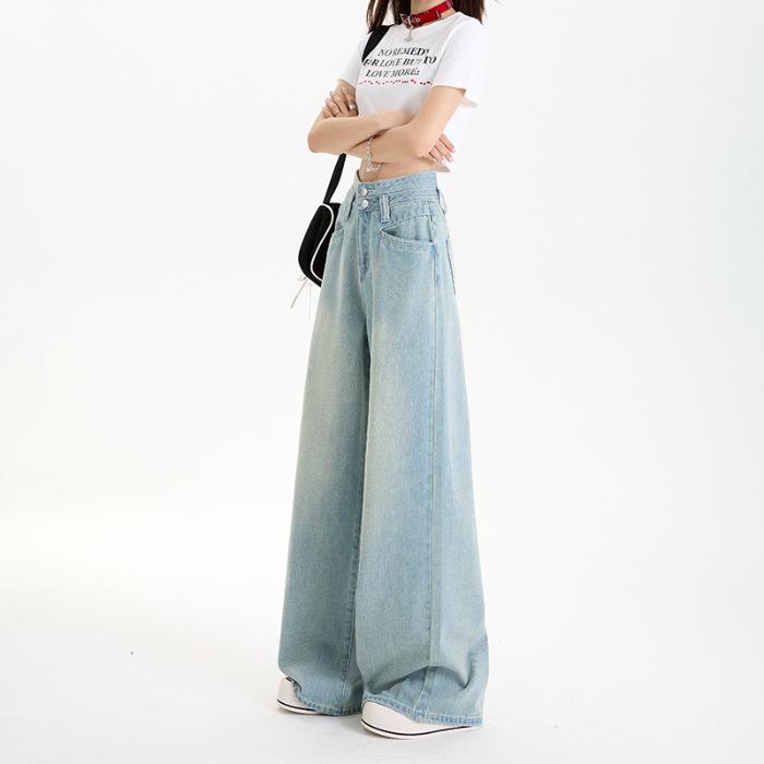 Ультрамягкие укороченные джинсовые кюлоты с высокой талией, стройнящие – Светло-голубые