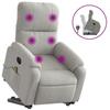 VidaXL Fauteuil inclinable de massage gris clair tissu microfibre 3204937