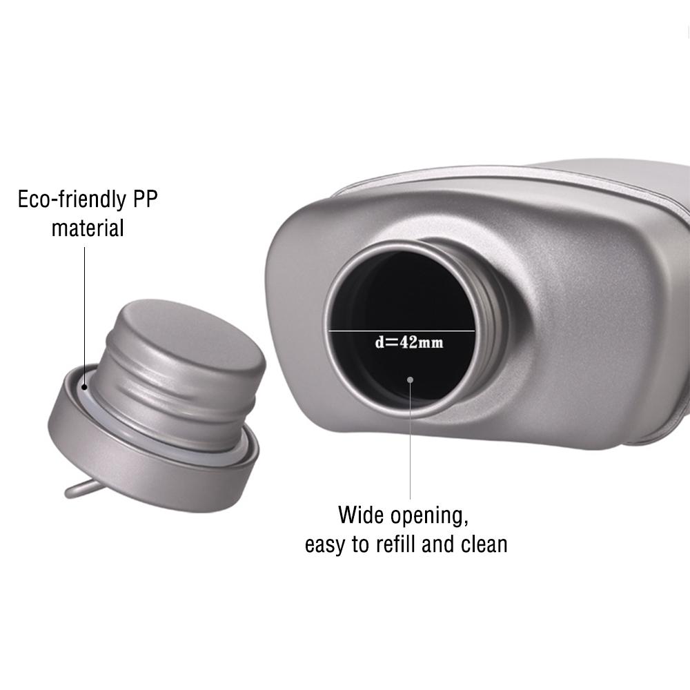 Lixada Титановая бутылка для воды Сверхлегкий чайник Питьевая бутылка с камуфляжной сумкой На открытом воздухе