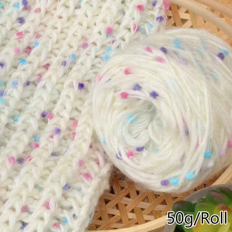 50g/Roll Knitted Craft Thick Thread Knitting Yarn Colorful Scarf Sweater DIY Mohair Yarn Wool Yarn