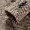 Men's British Plaid Wool, Suit Fashion Urban, Casual Short Thickened Suit