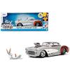 JADA TOYS Масштаб 1/24 Looney Tunes Chevrolet Corvette с фигуркой Багза Банни (32390) [Параллельный импорт]