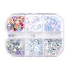 1 Box Nail Sequins Sufficient Quantity Non-Irritation Shiny Visual Effect Sparkling Light Reflective Attractive Mixed DIY Nail Glitters Star