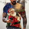 Funny Santa Claus Christmas T-Shirts 3d Print  Tops Tees Mens Shirts Summer Holiday Casual T-Shirts