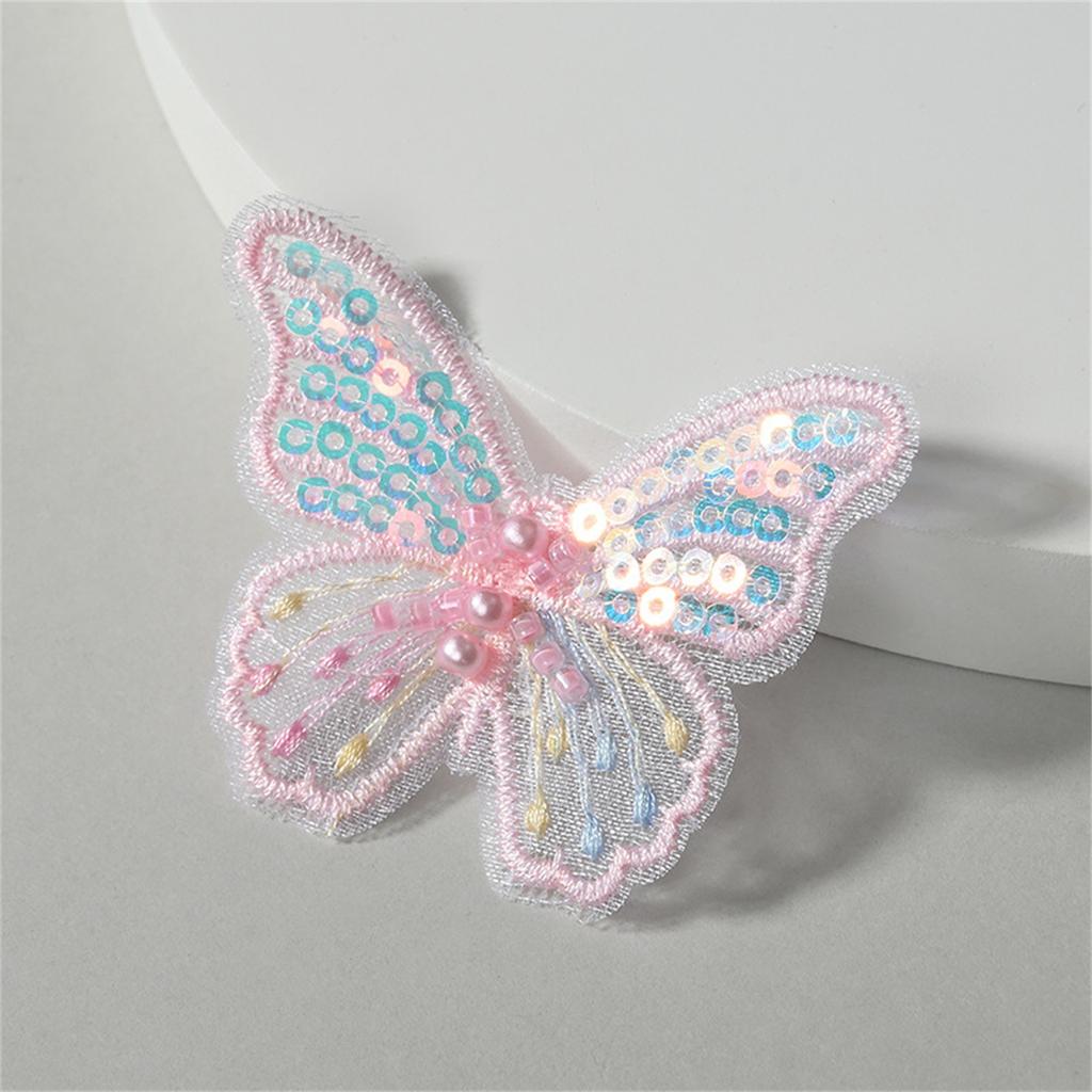 100 шт 62*48 мм изысканные пайетки вышитые сетчатые бабочки для DIY головных уборов заколки для волос декор одежды шляпы обуви швейные заплатки