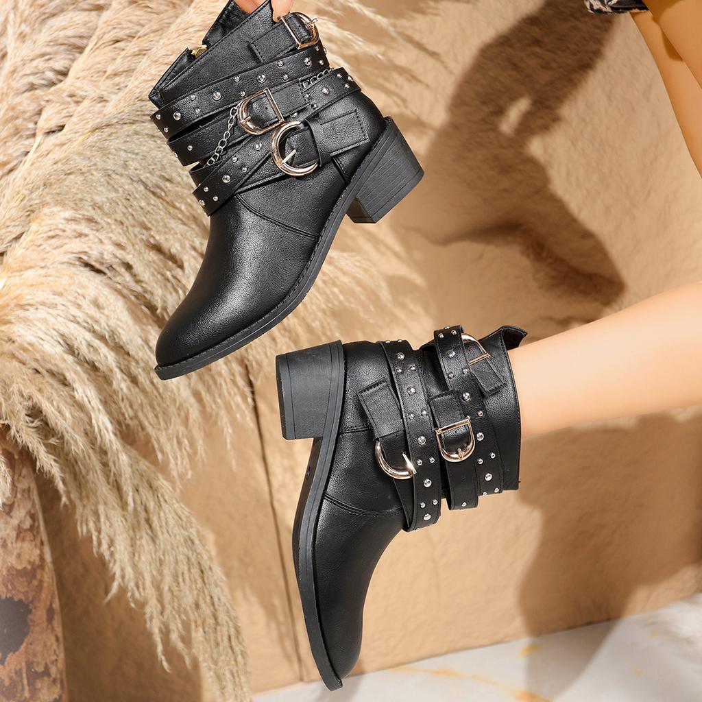Fashion 2025 Women Platform Comfortable Retro Boots Winter Round Head Zip Shoes Women Fashion Outdoor Comfortable Boots Zapatos De Mujer