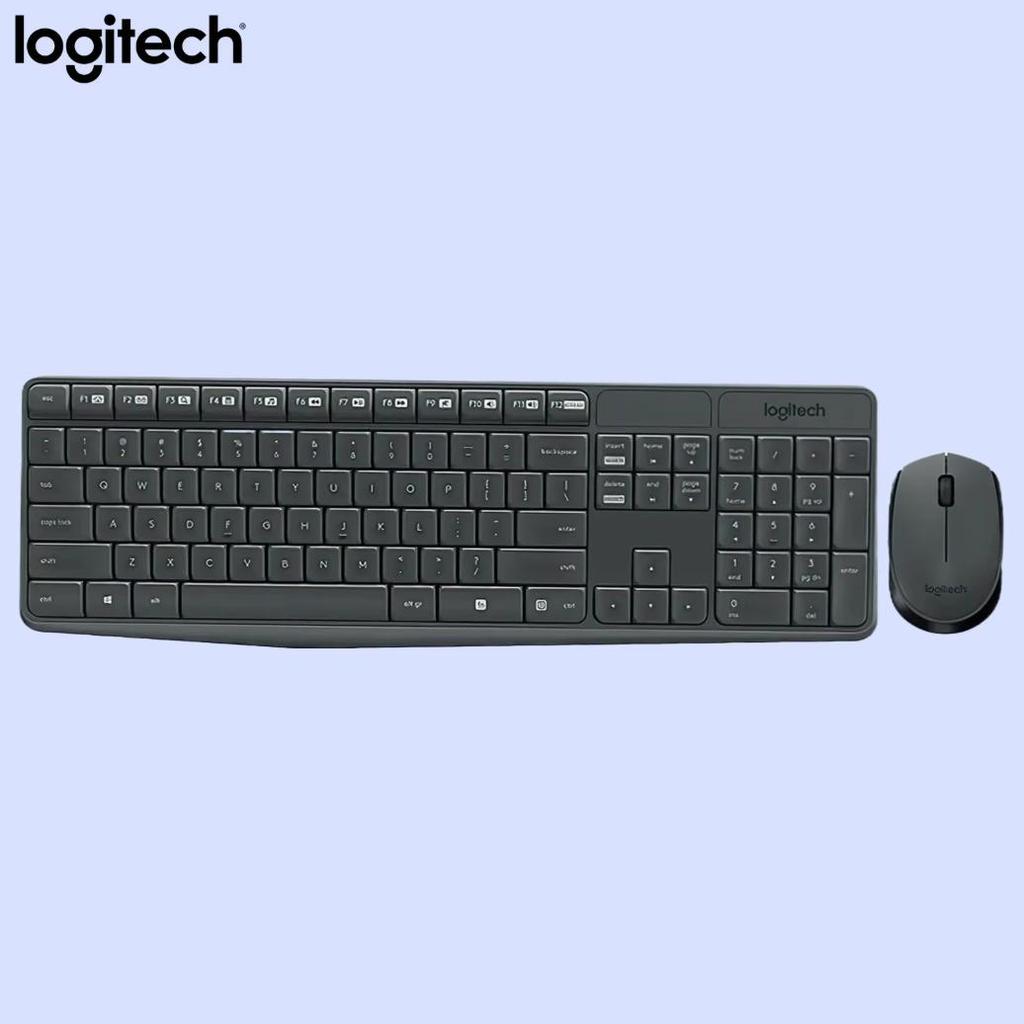 Logitech MK235 Wireless Keyboard and Mouse Set Office Keyboard and Mouse Set with Wireless 2.4G Receiver