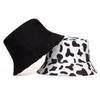 Cartoon Panda Fisherman Hat - Women's Korean Style, Double-Sided, Flat Top, Sun Protection, Casual Cow Design