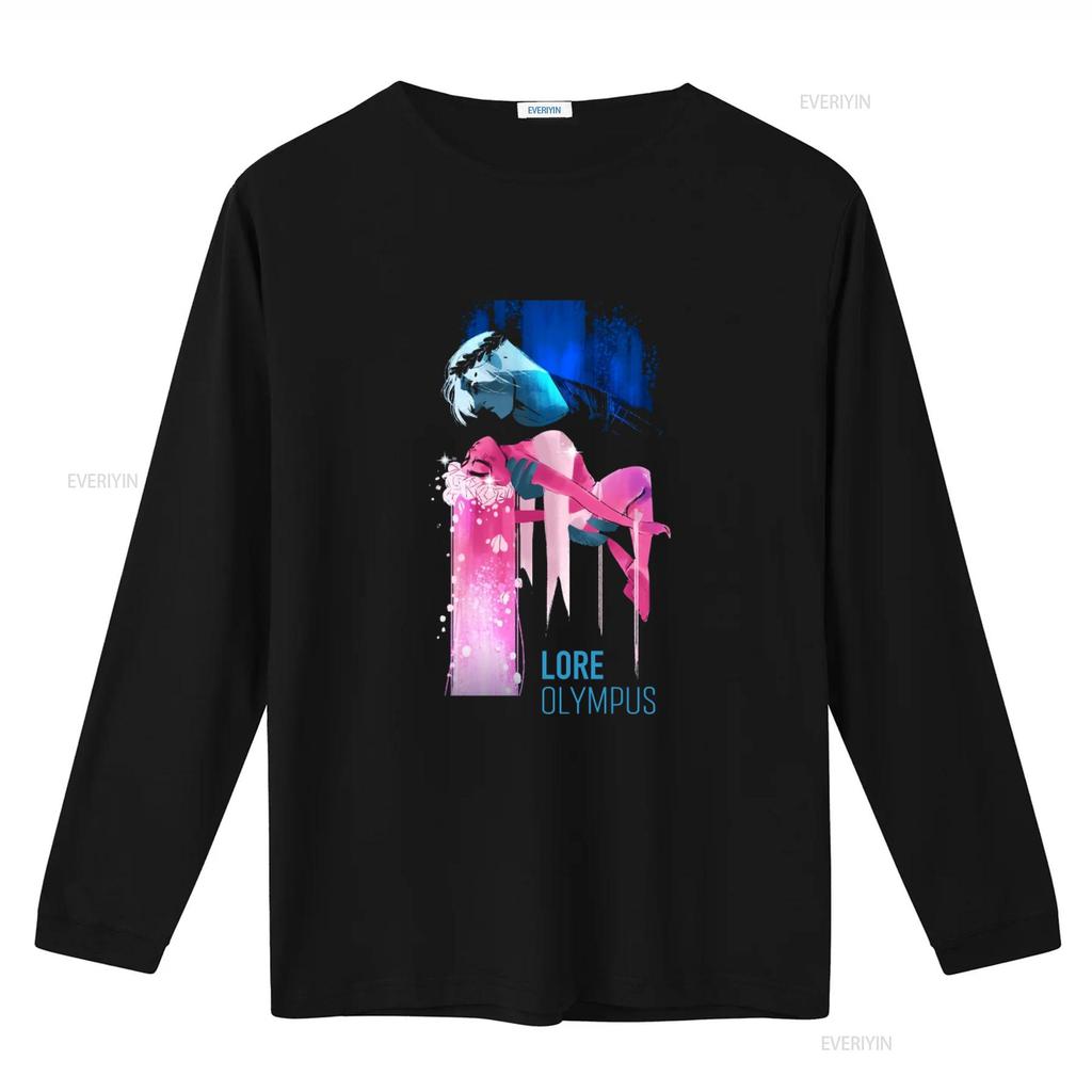 AOL Lore Olympus Аид Персефона Принт Свободный крой Футболка для девочек винтажная Стирка дизайнерская одежда с принтом удобная