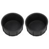 2PcsSet Center Console Cup Holder Insert Liner Black Rubber UV Protection Automotive Interior