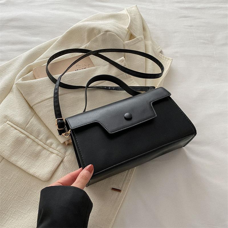 Женская ретро сумка через плечо новая модная большая вместительная сумка через плечо из искусственной кожи с текстурой маленькая квадратная сумка