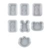 Sign Molds Pendants Mould Different Shapes Silicone Resin Moulds with Hole Silicone Material for DIY Pendants Crafts