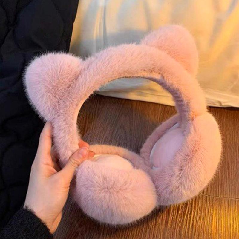 Женские наушники из искусственного меха для защиты ушей, мягкие, складные, выдвижные, плюшевые, уличные, ветрозащитные, зимние, для тепла, несколько вариантов в наличии