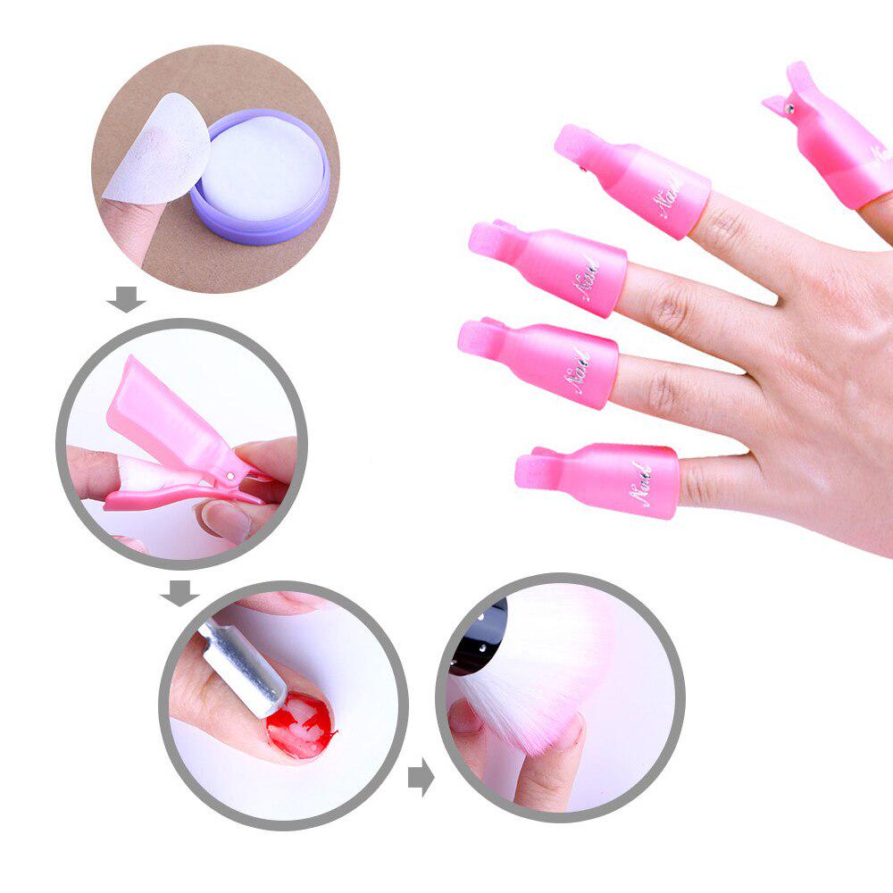 Nail Art Soak Off Cap Clips 600/900 шт. Cutton Pads Средство для снятия УФ-гель-лака Wrap Tool Жидкость для снятия лака Маникюрные инструменты