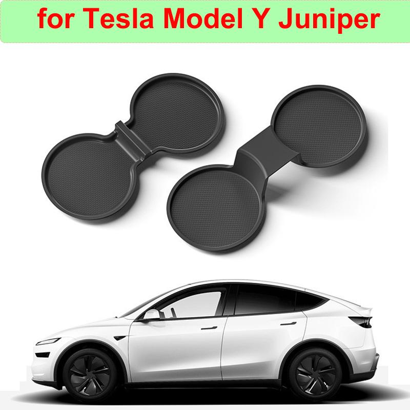 Коврик-подставка для стакана в автомобиль для Tesla Новая Модель Y Juniper Launch 2026 Вставка для бутылки/стакана Защитная Подушка Аксессуары для интерьера 2025 Детали