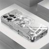 Роскошный Чехол для Телефона из Закаленного Стекла с Узором из Алмазных Черепов Для iPhone 11 12 13 14 15 16 17 Pro Max 16 Plus 17 Air Ударопрочный Чехол