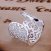 2024 New Fashion High Quality 925 Sterling Silver Hollow Heart Flower Ring For Women Wedding Party Gifts
