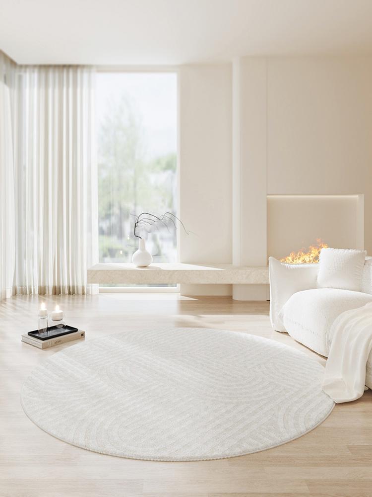 Кремовый стиль Украшение гостиной Плюшевый ковер Пушистый мягкий коврик для кабинета Круглые ковры для спальни Утолщенный противоскользящий прикроватный коврик для пола