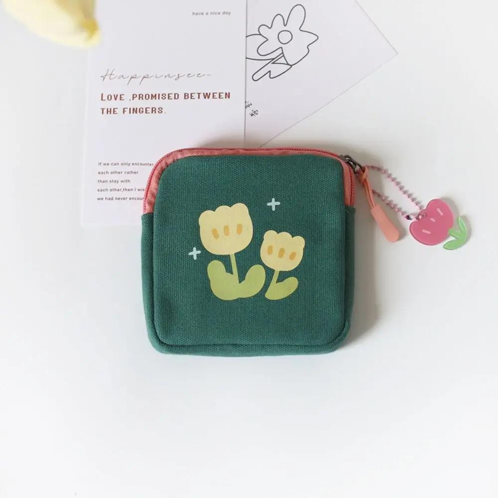Симпатичный кошелек для монет для девочек, весна-лето, простой кошелек-тюльпан, женская сумка для хранения салфеток, студенческая простая сумка для мелких предметов, кошельки для монет
