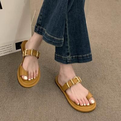 Французское слово высокого класса с плоской подошвой, закрывающим пальцы, крутые тапочки, женская обувь, морской отдых, красивые выходные пляжные тапочки