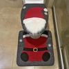 2pcs Christmas Bathroom Mats Sets Santa Toilet U-Shape Mat Toilet Lid Cover Pad Perfect for Christmas Decoration