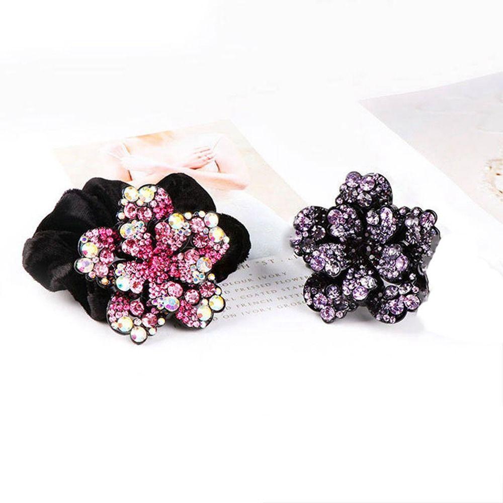 Резинки для волос со стразами, обруч для волос, цветочная веревка для волос, женские аксессуары для волос, головной убор в корейском стиле