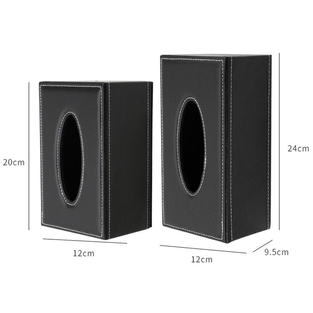 Anti-moisture Home Storage Paper Holder Rectangular Tissue Paper Napkin Box PU Leather Tissue Box
