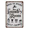1 шт., винтажные таблички для прачечной TREEPERI, ретро дома, прачечная и прачечная в отеле, металлические таблички, настенный декор, 8x12 дюймов