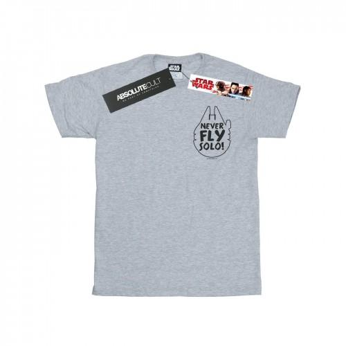 Star Wars Mens Never Fly Solo T-Shirt