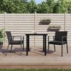 VidaXL 3-piece Garden Dining Set Cushions Braided Resin Steel 3186987