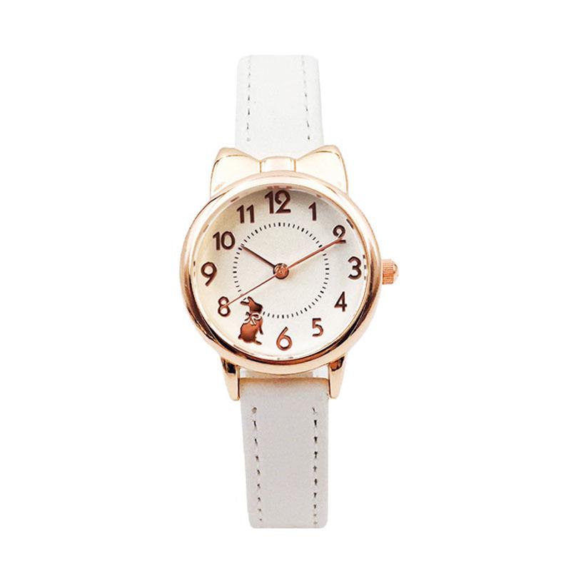 Korean Style Cute Cat Children's Waterproof Quartz Watch for Girls