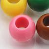 50Pcs Acrylic Big Hole Beads 6mm Center Hole Solid Color Beads Loose Spacer Beads for Jewelry Making DIY Necklace Bracelet