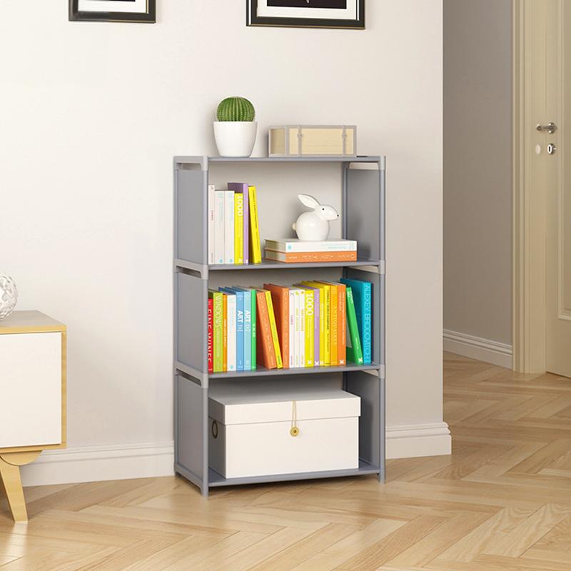 1 шт. Книжная полка 4/5 ярусов Стойка для демонстрации книг Большая вместимость Органайзер для игрушек Полка для мелочей Легкая сборка Сделай сам Многоярусный Простой держатель для книг