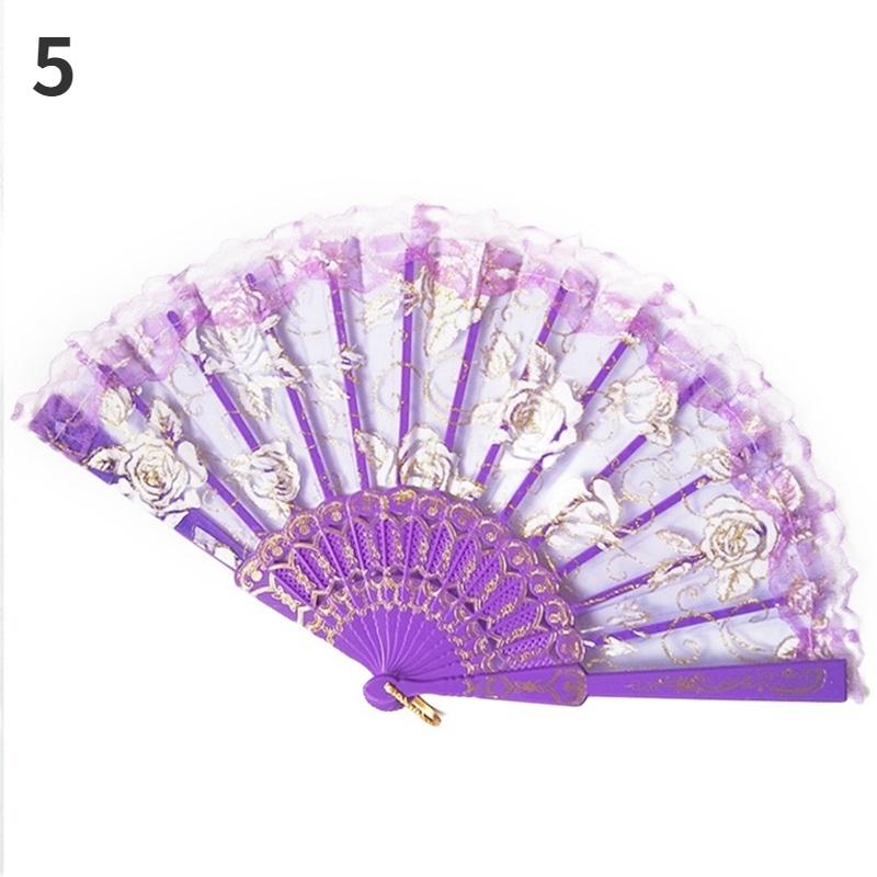 Роза Блум Кант Вентиляторы Китайский стиль Танец Свадебная вечеринка Свадебная рука Цыганская декорация Vouwen