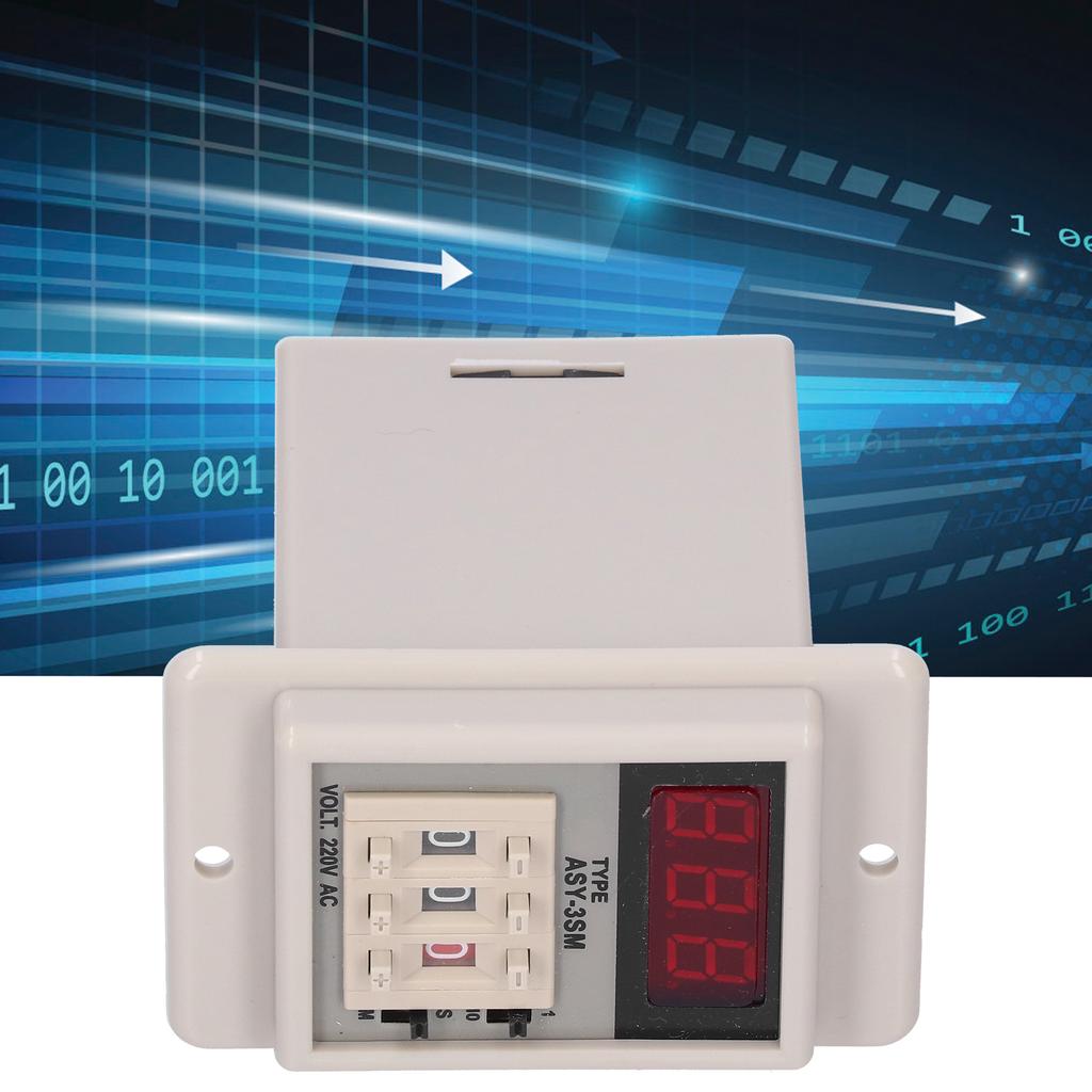 Реле времени JYIO с цифровым дисплеем, высокой точностью, замедлитель 99,9S‑999M, переменный ток 220 В, 50/60 Гц