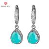 Water Drop Pear Shape Retro Seven Color Inlay Zircon Drop EarringsFashion Lady Party Accessories