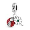 925 Silver Charms Beads Plants Flowers Rose Tree Of Life Clip Dangle Fit Bracelet Bangle Jewelry