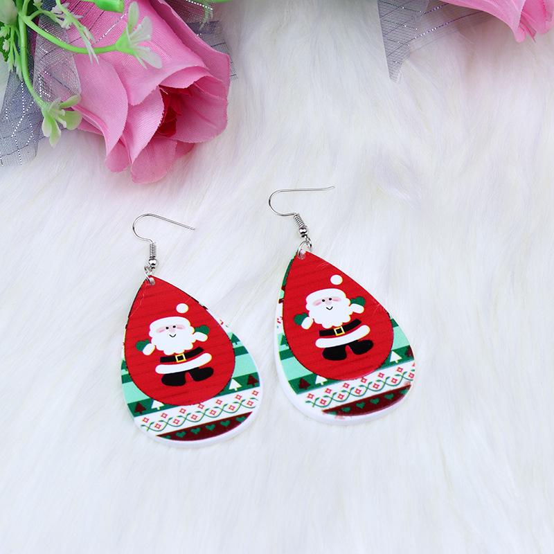 Snowman & Reindeer Christmas Teardrop Earrings
